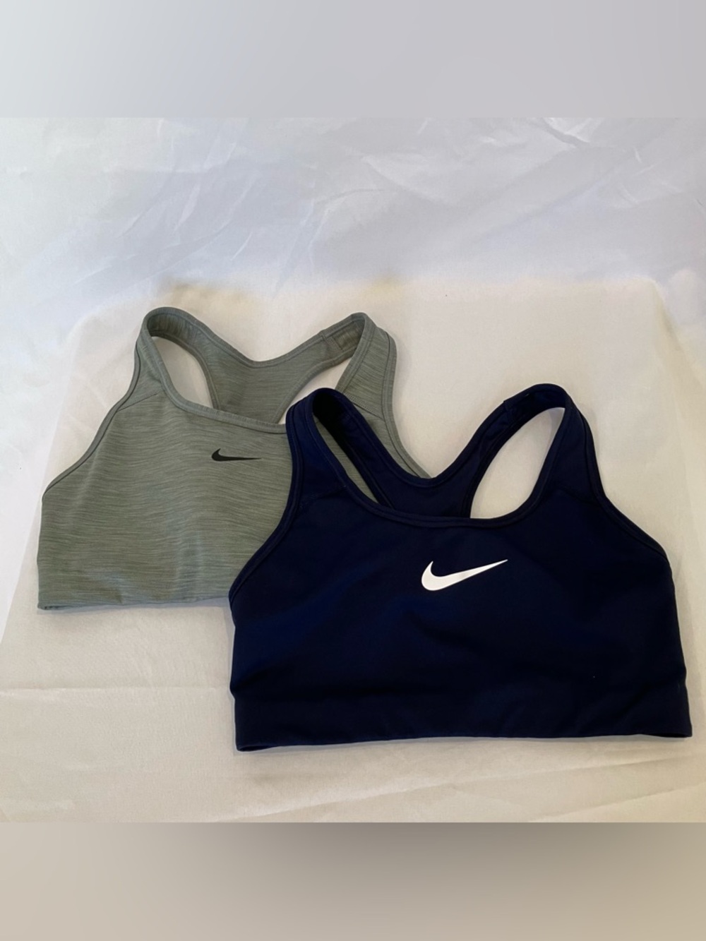 Bundle of Nike Blue and Gray Racerback Sports Bras Small EUC